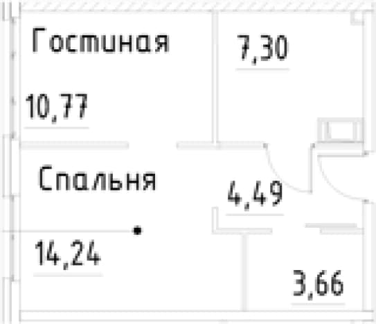 . Вариант № 1920294, 0, площадь - 40.46 квм, цена 9471208 рублей