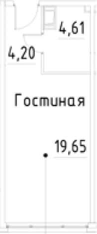 . Вариант № 2007059, 0, площадь - 28.46 квм, цена 7222097 рублей