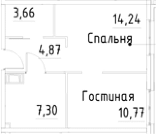 . Вариант № 1920333, 0, площадь - 40.84 квм, цена 9752322 рублей