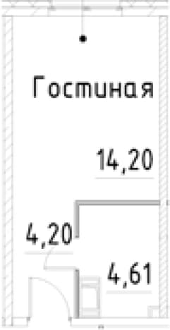 . Вариант № 1853318, 0, площадь - 23.01 квм, цена 6147632 рублей