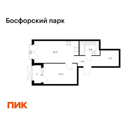 . Вариант № 2141628, 0, площадь - 40.4 квм, цена 11445320 рублей