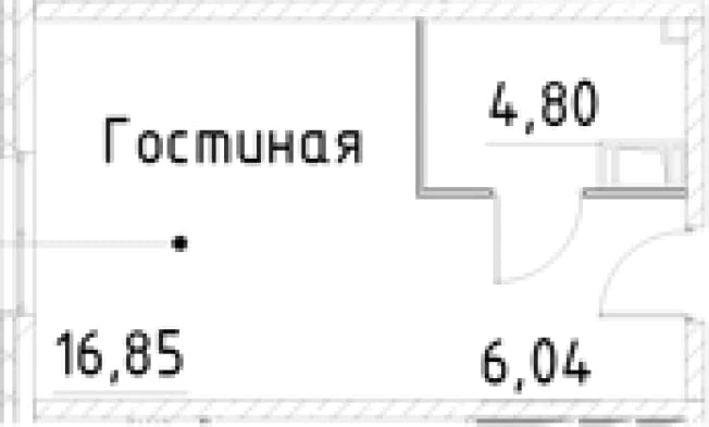 . Вариант № 1853542, 0, площадь - 27.69 квм, цена 6948822 рублей