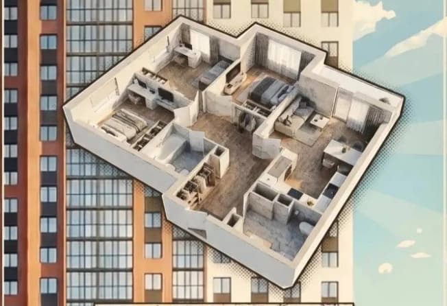 Купить трехкомнатную квартиру в ЖК ВЕЛЛКОМ (VELLCOM) дом на Московском в Рязани. Вариант № 2138633, 0, площадь - квм, цена 8024000 рублей