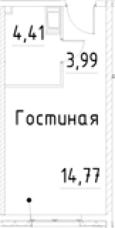. Вариант № 1920269, 0, площадь - 23.17 квм, цена 6232085 рублей