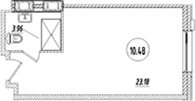 . Вариант № 2151763, 0, площадь - 27.14 квм, цена 13829450 рублей
