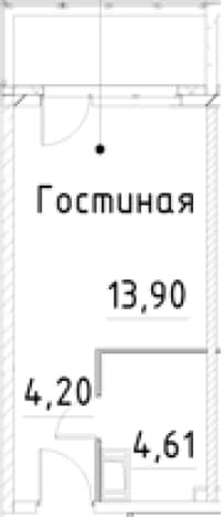 Купить студию до 11 млн в Санкт-Петербурге. Вариант № 1853417, 1, площадь - квм, цена 6273301 рублей