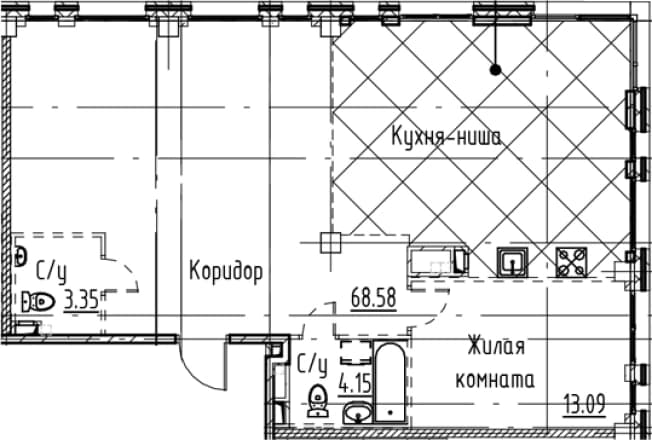 . Вариант № 1831263, 0, площадь - 89.17 квм, цена 22356702 рублей