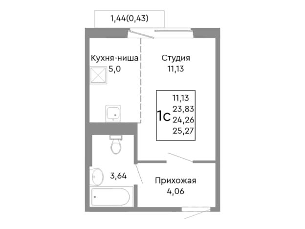 Купить студию на улице Нефтебазовая в Челябинске. Вариант № 2227014, 0, площадь - квм, цена 3748170 рублей