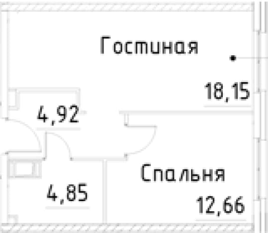 . Вариант № 1920316, 0, площадь - 40.58 квм, цена 10025069 рублей