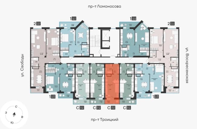 Купить квартиру недорого в Архангельске. Вариант № 2263504, 0, площадь - квм, цена 4864383 рублей
