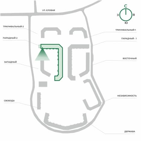 . Вариант № 2123237, 1, площадь - 45 квм, цена 4681125 рублей