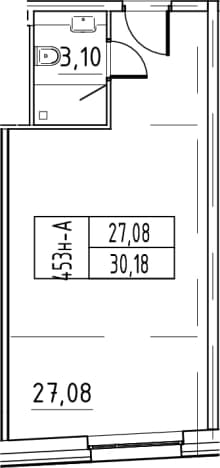 . Вариант № 943070, 0, площадь - 30.18 квм, цена 7997700 рублей
