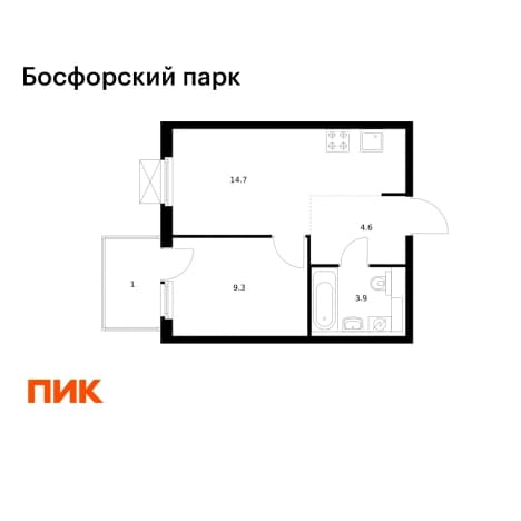 . Вариант № 2141618, 0, площадь - 33.5 квм, цена 10354850 рублей
