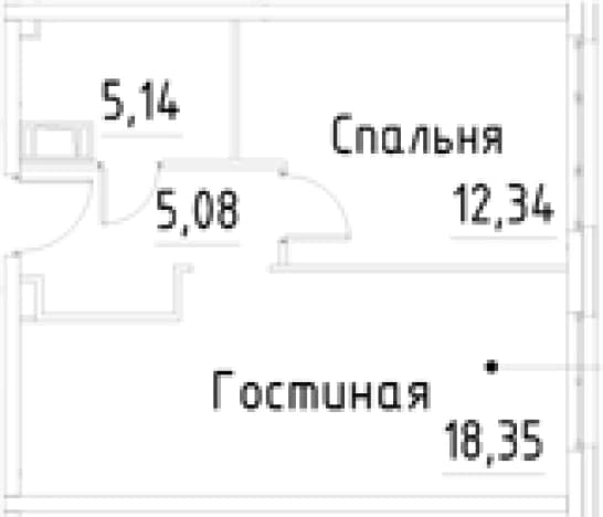 . Вариант № 1920338, 0, площадь - 40.91 квм, цена 9940909 рублей