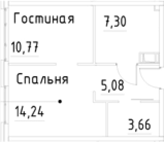 . Вариант № 1920490, 0, площадь - 41.05 квм, цена 9802469 рублей