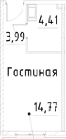 . Вариант № 1920527, 0, площадь - 23.17 квм, цена 6010084 рублей