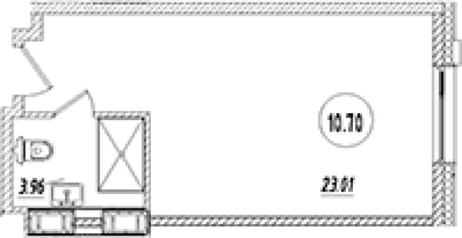. Вариант № 2151756, 0, площадь - 26.97 квм, цена 12541050 рублей