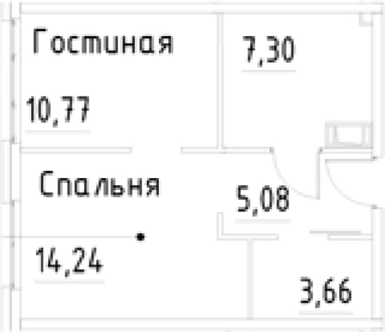 . Вариант № 1920498, 0, площадь - 41.05 квм, цена 9516958 рублей
