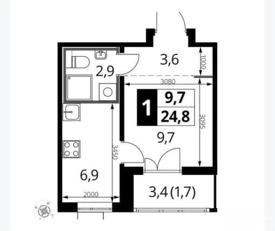 Купить квартиру в ЖК Велтон парк (Wellton Park) в Москве. Вариант № 2282486, 1, площадь - квм, цена 9290000 рублей