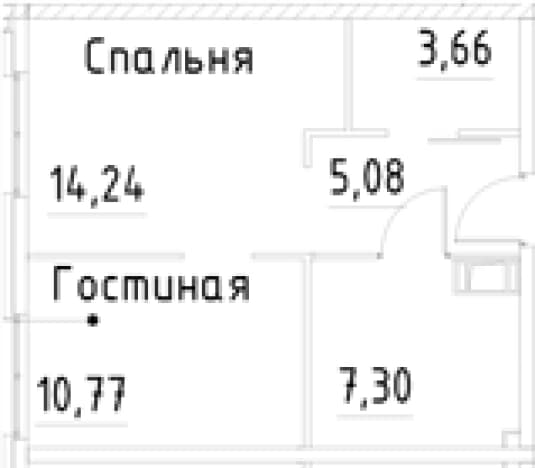 . Вариант № 1920493, 0, площадь - 41.05 квм, цена 9802469 рублей