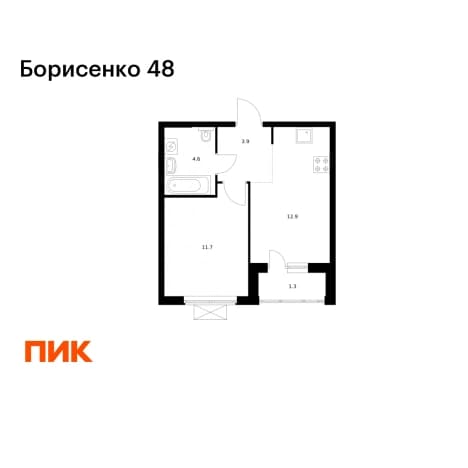 Купить однокомнатную квартиру в новостройках в ЖК Борисенко 48 в Владивостоке. Вариант № 2266686, 1, площадь - квм, цена 8245680 рублей