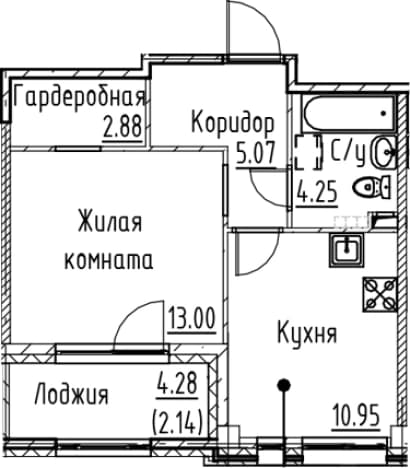 . Вариант № 1831231, 0, площадь - 36.15 квм, цена 10448575 рублей