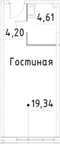 . Вариант № 1853549, 0, площадь - 28.15 квм, цена 6998717 рублей