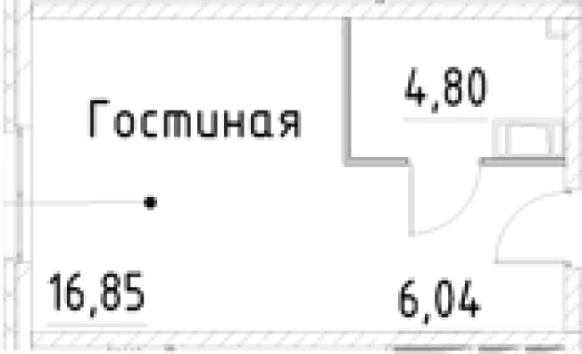 . Вариант № 1853327, 0, площадь - 27.69 квм, цена 6923901 рублей