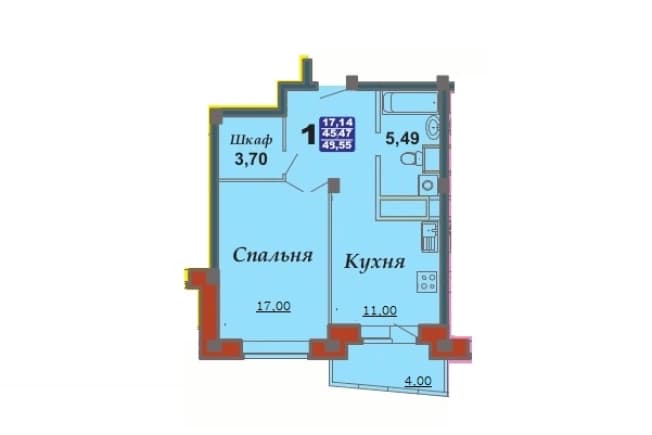 Купить однокомнатную квартиру с ремонтом в районе Академический в Москве. Вариант № 2384877, 1, площадь - квм, цена 9000000 рублей