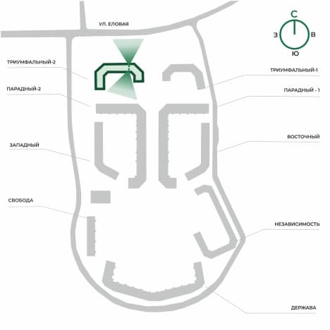 . Вариант № 2265401, 1, площадь - 58.91 квм, цена 6044166 рублей