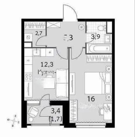 Купить квартиру в Микрорайоне 3А, район Братеево в Москве. Вариант № 2173697, 0, площадь - квм, цена 19500000 рублей