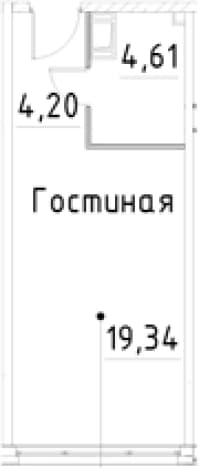 . Вариант № 1853535, 0, площадь - 28.15 квм, цена 6998717 рублей