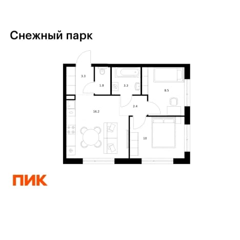 Купить двухкомнатную квартиру до 11 млн в новостройках в Приморском крае. Вариант № 2209044, 1, площадь - квм, цена 8645000 рублей