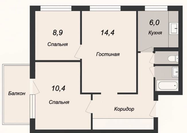 Купить трехкомнатную квартиру на вторичке на улице Буковая аллея в Москве. Вариант № 2171630, 0, площадь - квм, цена 7900000 рублей