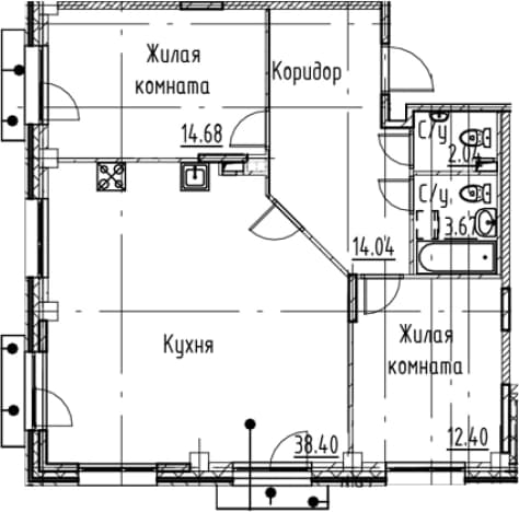 . Вариант № 1831181, 0, площадь - 85.23 квм, цена 25754232 рублей