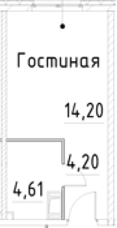 . Вариант № 1853369, 0, площадь - 23.01 квм, цена 6147632 рублей