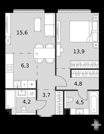 Купить квартиру у метро Беговая в Москве. Вариант № 2351598, 0, площадь - квм, цена 41067050 рублей