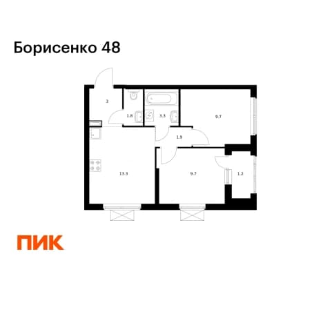 Купить двухкомнатную квартиру в новостройках в ЖК Борисенко 48 в Владивостоке. Вариант № 2243174, 1, площадь - квм, цена 8466773 рублей