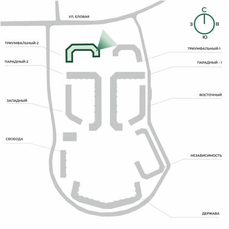 . Вариант № 2265403, 1, площадь - 44.54 квм, цена 4781369 рублей