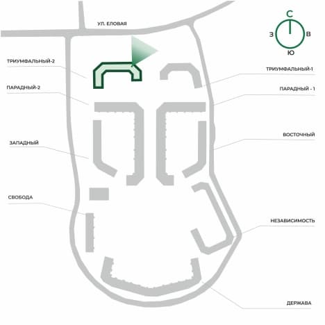 . Вариант № 2265404, 1, площадь - 44.43 квм, цена 4769561 рублей