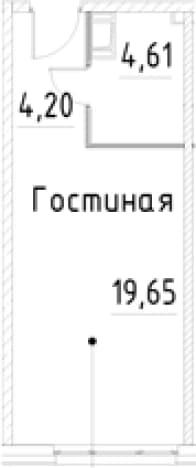 . Вариант № 2007036, 0, площадь - 28.46 квм, цена 7011755 рублей
