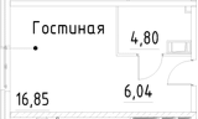 . Вариант № 1920486, 0, площадь - 27.69 квм, цена 6923901 рублей