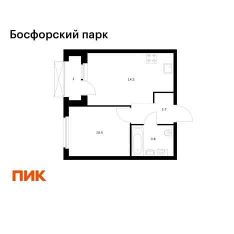 . Вариант № 2194074, 0, площадь - 33.5 квм, цена 8880850 рублей