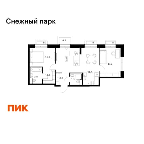 Купить двухкомнатную квартиру с балконом в районе Ленинский в Владивостоке. Вариант № 2176235, 1, площадь - квм, цена 12519450 рублей